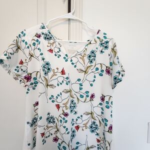 Van Heusen Multicolor Floral Short Sleeve Tee
